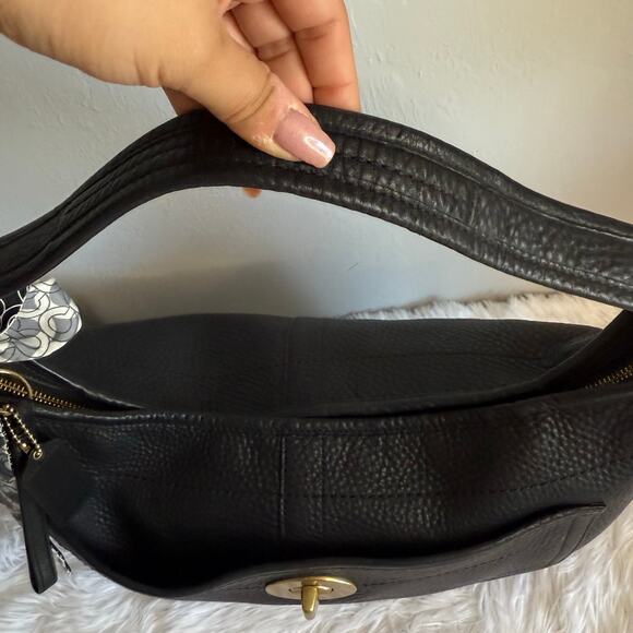 y2k COACH Ergo 11613 Black Pebbled Leather Hobo Shoulder Bag Handbag - Picture 11 of 13